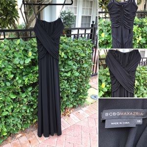 BCBG MAXAZRIA XS BLACK EVENING GOWN